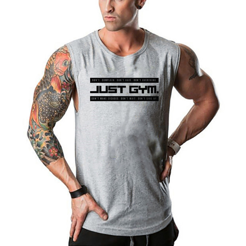 Summer Men Running Vests Cotto - Sleeveless Undershirt 评论和价格
