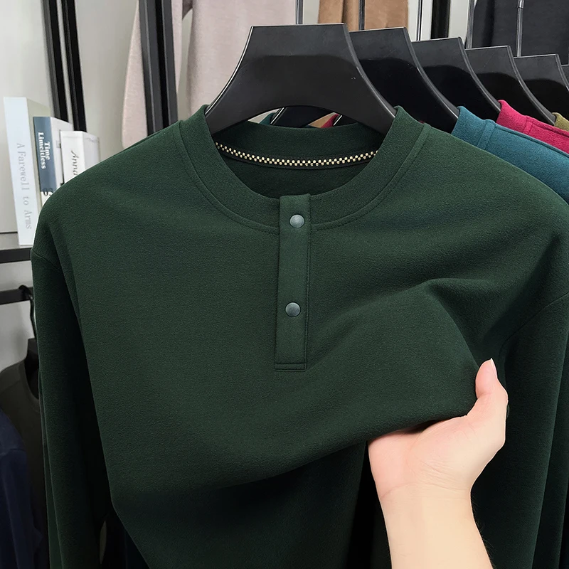 Mens Loose Fit Henley Pullover - Thermal Long John 评论和价格
