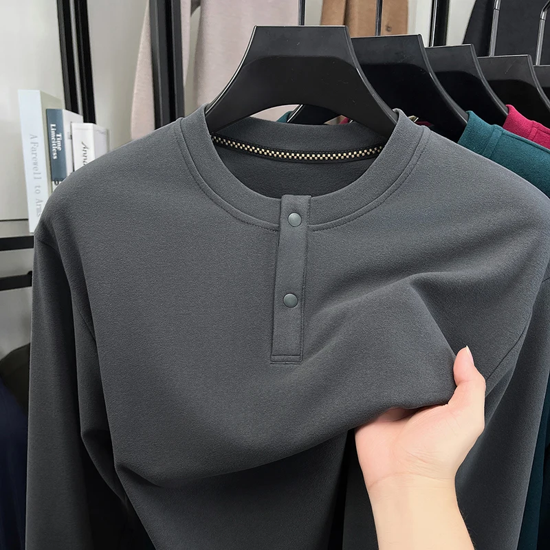 Mens Loose Fit Henley Pullover - Thermal Long John 评论和价格