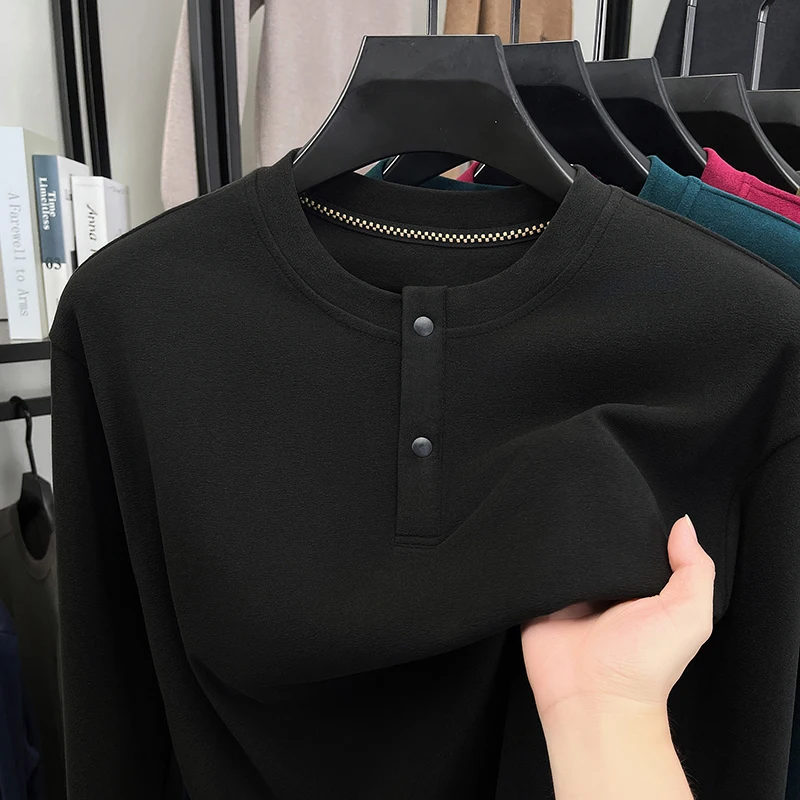 Mens Loose Fit Henley Pullover - Thermal Long John 评论和价格