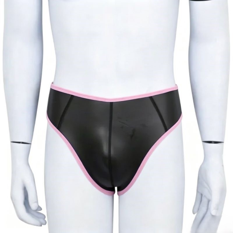 Men Sexy PU Leather Triangle B - Pouch Boxer Pouch 评论和价格